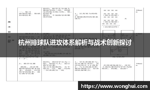 杭州排球队进攻体系解析与战术创新探讨