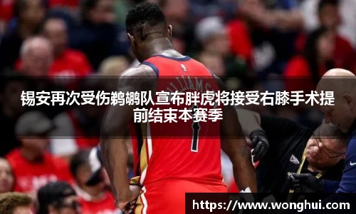 锡安再次受伤鹈鹕队宣布胖虎将接受右膝手术提前结束本赛季